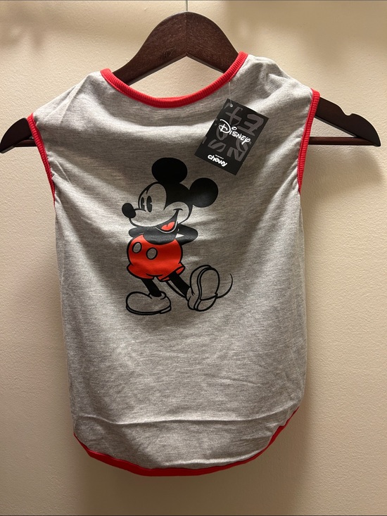 Disney Other - Disney Gray & Red Mickey Mouse Hoodie for small dogs